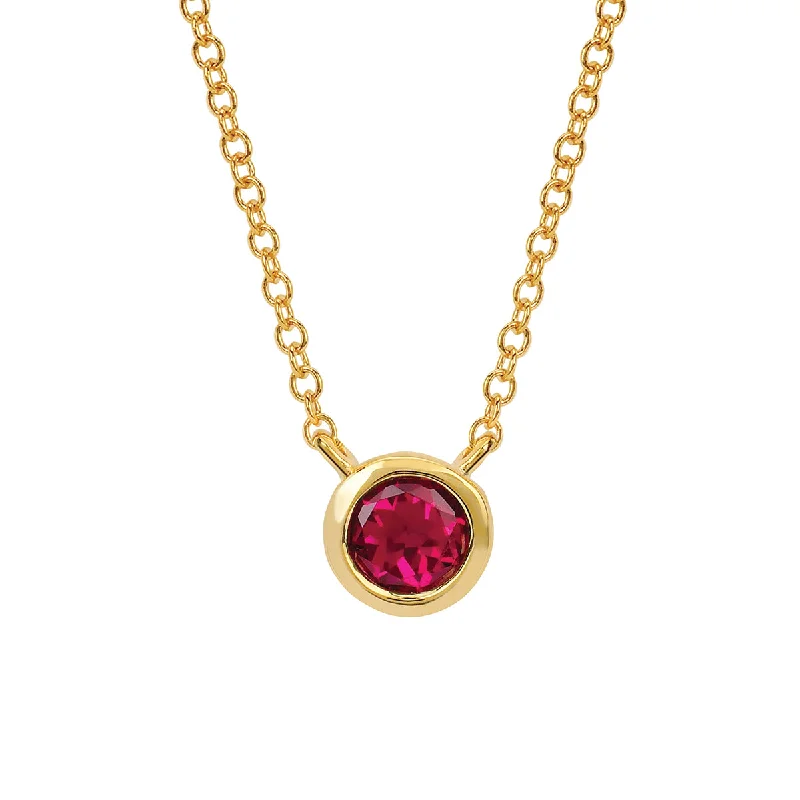 Ruby Bezel Set Pendant