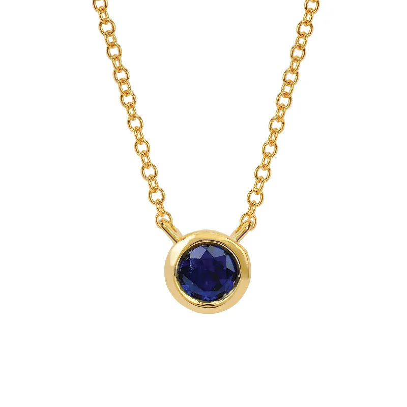 Sapphire Bezel Set Pendant