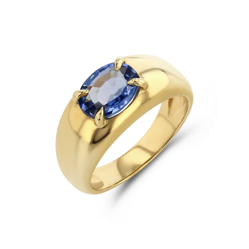 simple engraved wedding ring Sapphire Cloud Ring