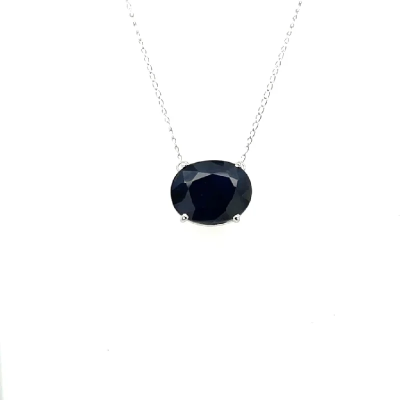 Sapphire Necklace 14k White Gold Chain at Regard Jewelry in Austin, Texas