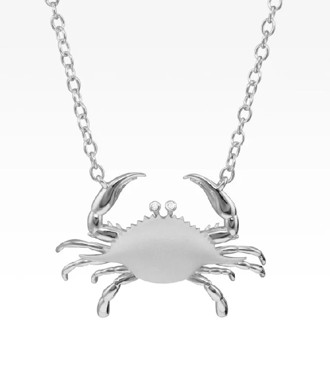 handmade braided hemp bracelet Satin Shell Crab with CZ Necklace