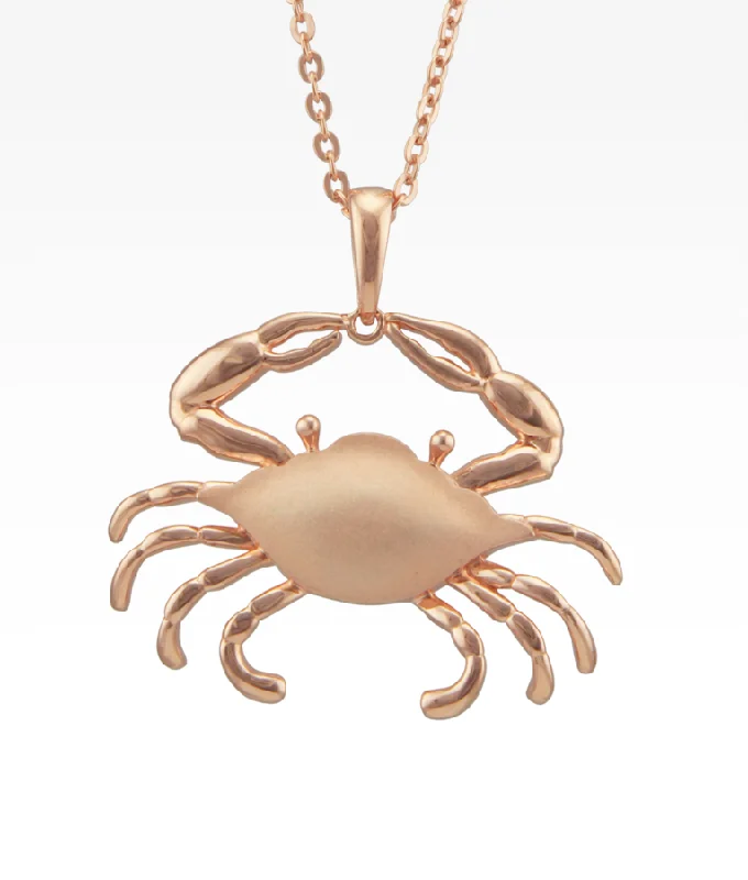 delicate gold band ring Satin Shell Rose Gold Maryland Crab Necklace