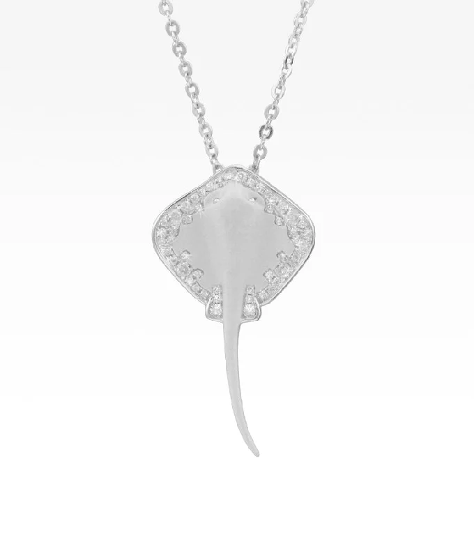 gold charm bracelet with initials Satin Stingray Necklace