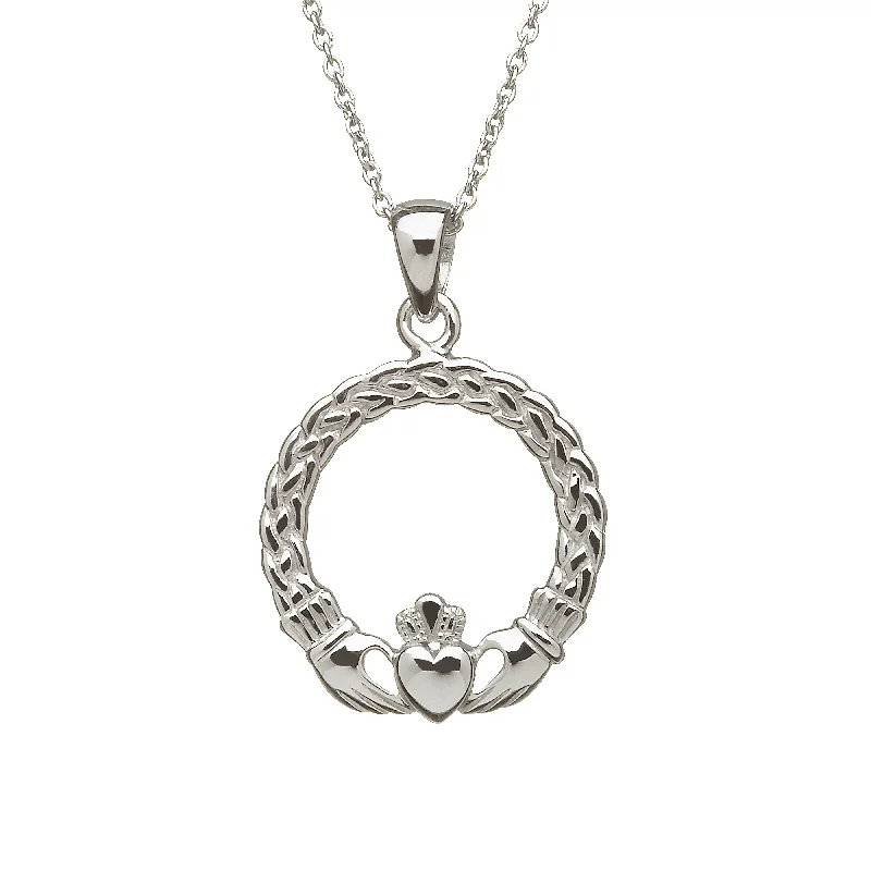 rose gold bar bracelet personalized Medium Claddagh Pendant