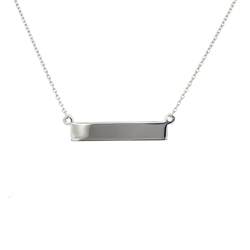 simple snake chain necklace Sterling Silver  Bar Station Necklace | Fernbaugh's Jewelers