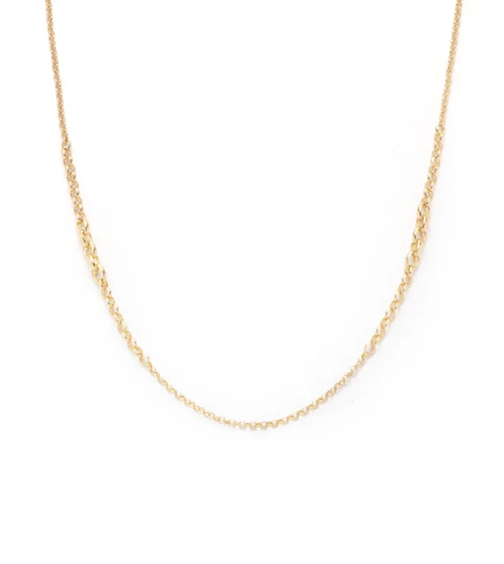 dainty heart charm necklace Small Graduating Belcher Chain