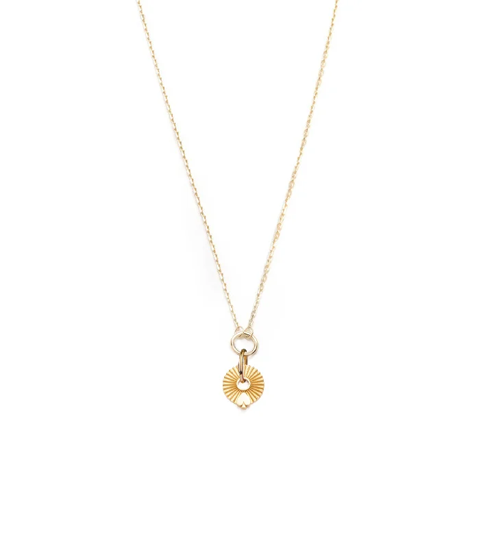 adjustable silver cuff bracelet Spade - Reverie : Gold Symbol Disk Necklace