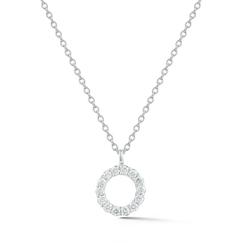 Spark 14-Diamond Circle Necklace 0.17cttw