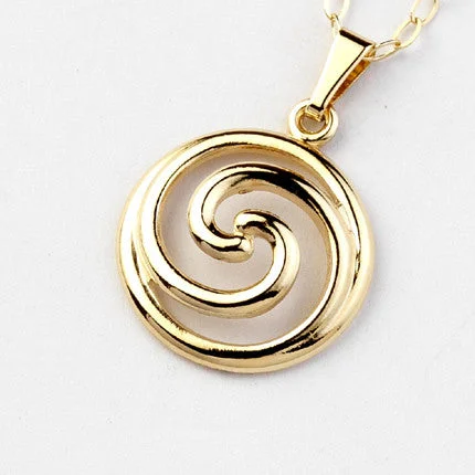 hand-stamped coordinates bracelet Spiral Pendant