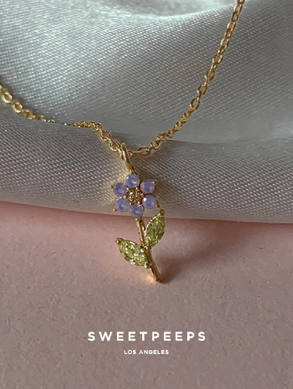 vintage floral engagement ring Spring Flower Necklace (SOP)