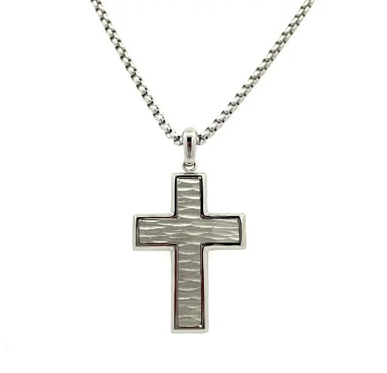 black diamond eternity band Stainless Steel Cross Necklace