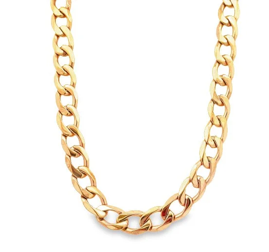 dainty cherry blossom ring Stainless Steel Gold Plated Curb Necklace