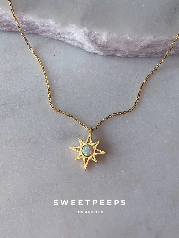 unique diamond eternity band Stardom Opal Necklace