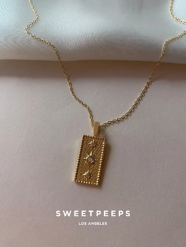rose gold infinity bracelet Stardust Tablet Necklace (IO9)