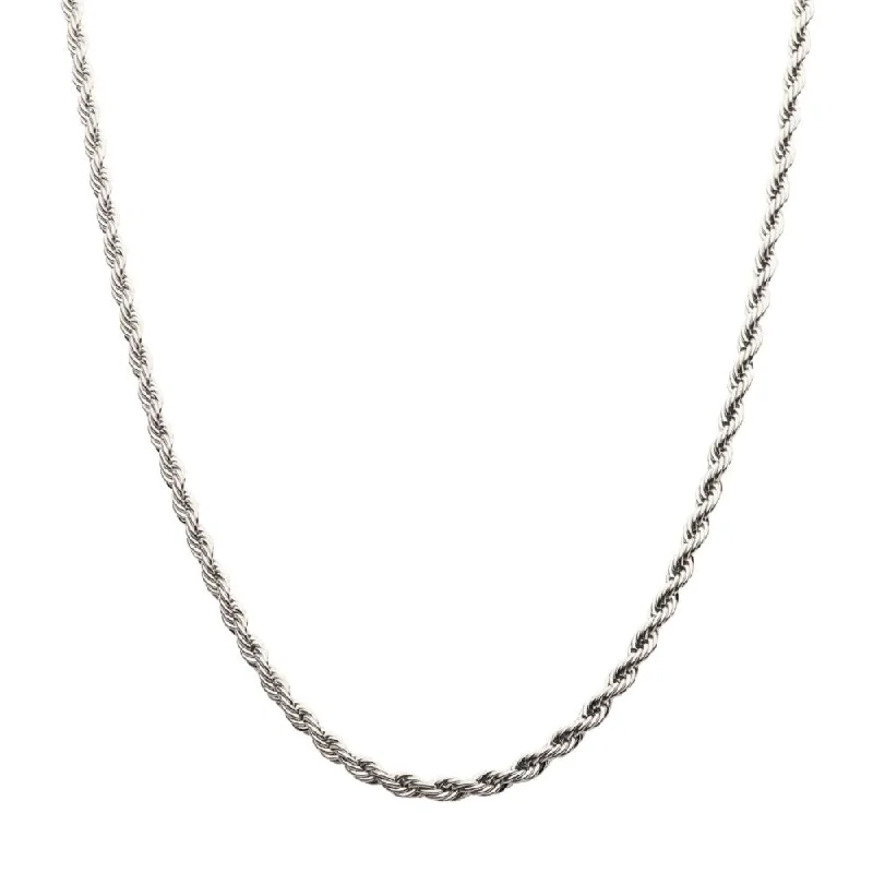 dainty gemstone choker necklace 4mm Stainless Steel Rope Chain Necklace | Fernbaugh's Jewelers