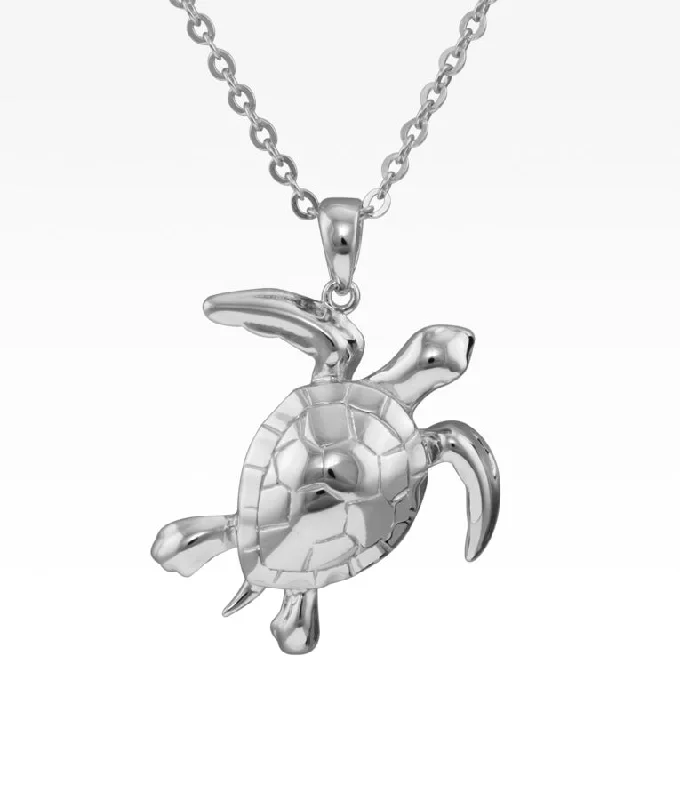 personalized hand-stamped bar ring Sea Turtle Necklace