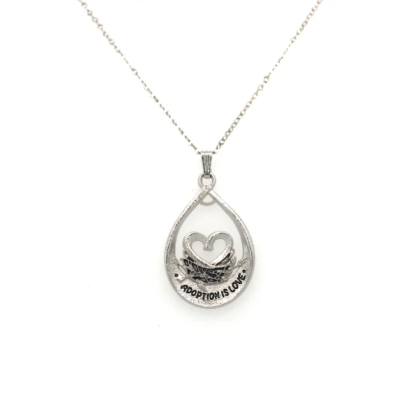 vintage marcasite brooch floral Sterling Silver "Adoption is Love" Pendant | Fernbaugh's Jewelers
