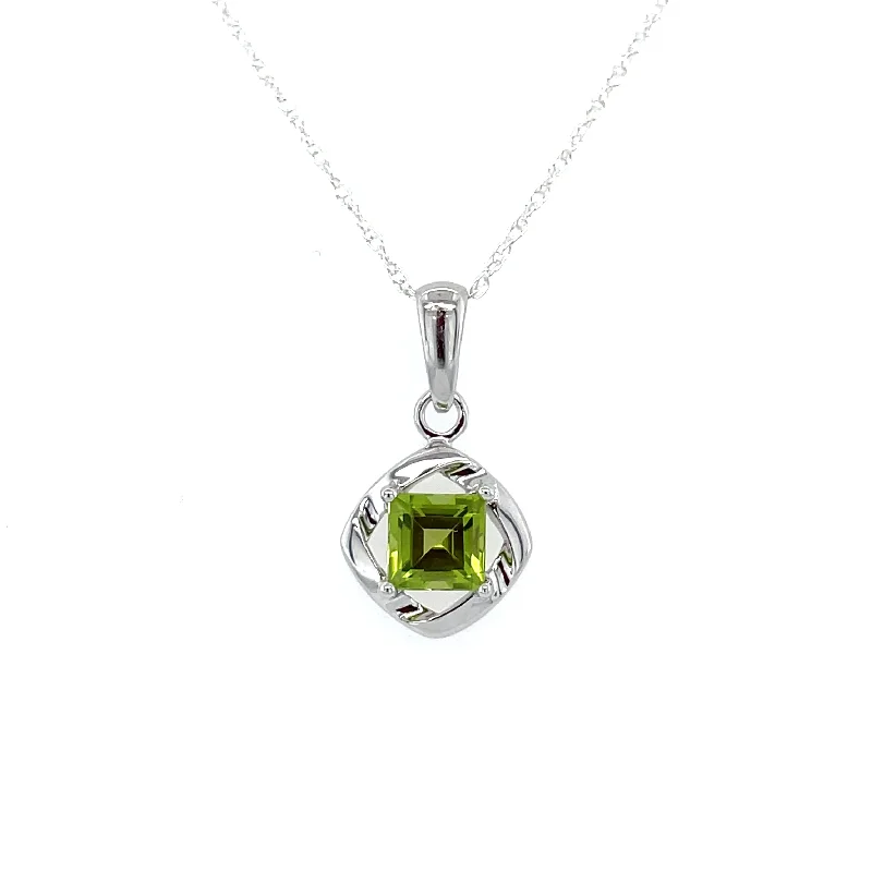 vintage art deco sapphire ring Sterling Silver and Peridot Pendant