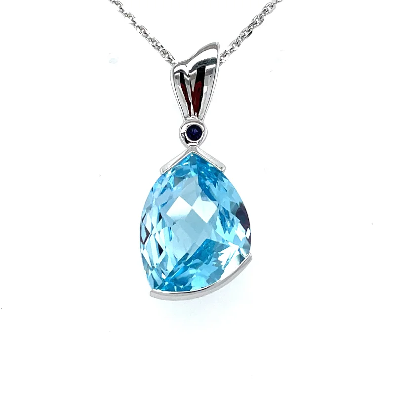 bold Cuban link bracelet men Sterling Silver Blue Topaz and Amethyst Pendant