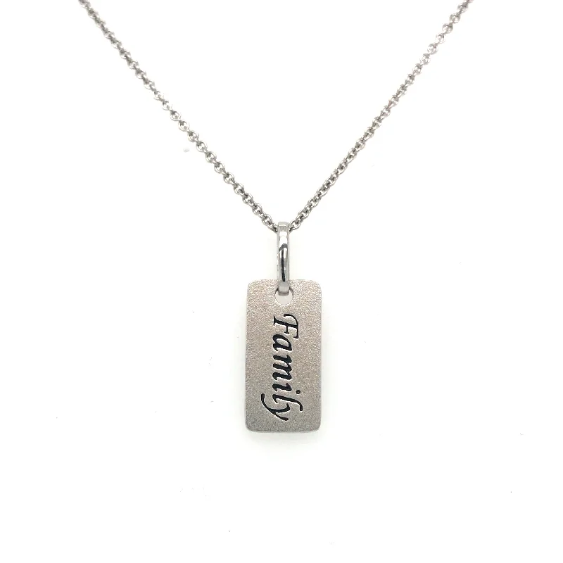 zodiac constellation bracelet silver Sterling Silver  "Family" Rectangle Pendant