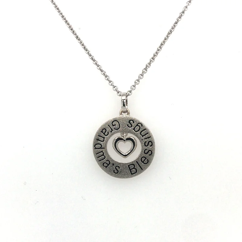 solid gold cartilage hoop Sterling Silver "Grandma's Blessings" Pendant