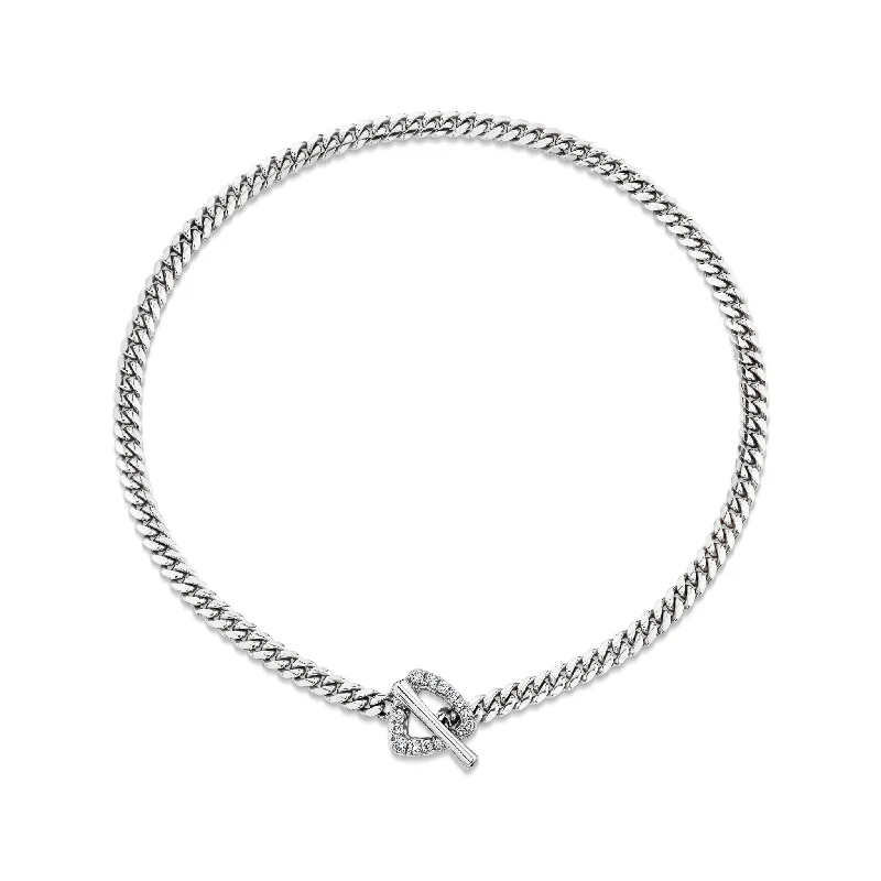 gold-plated snake chain bracelet Sterling Silver Pavé Diamond Trillion Toggle Choker