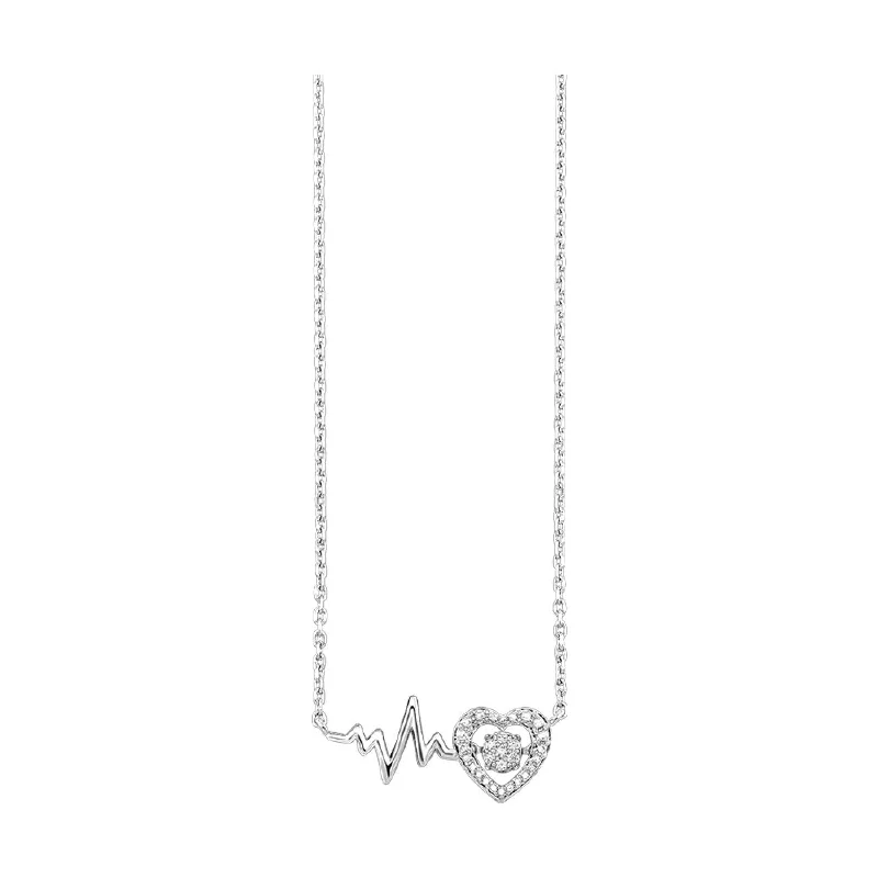 vintage crystal chandelier earrings Sterling Silver ROL Beating Heart Diamond Cluster Pendant