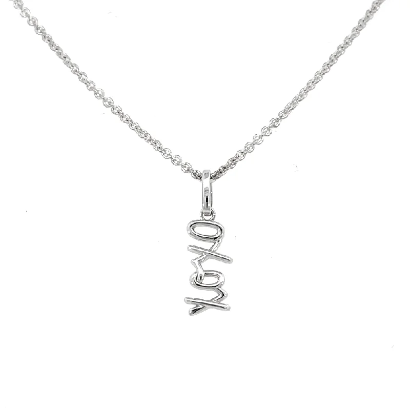 elegant aquamarine drop earrings Sterling Silver "XOXO" Pendant | Fernbaugh's Jewelers