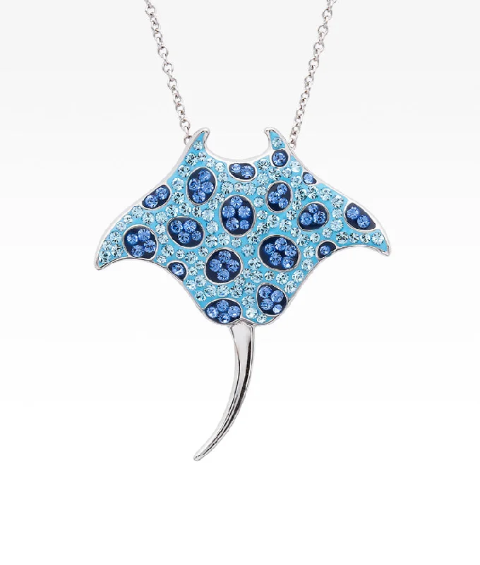 celestial galaxy planet necklace Manta Ray Necklace