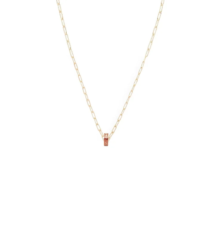 silver feather charm necklace Strength : Heart Beat Super Fine Clip Chain Necklace