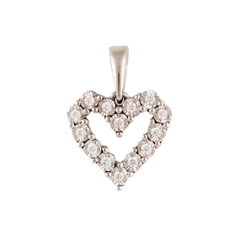 emerald gemstone earrings 1/10 CTW Diamond Heart Pendant