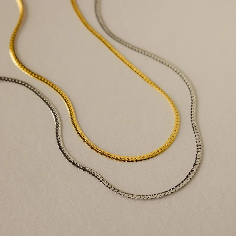 small diamond cross pendant Thick Snake Chain Necklace