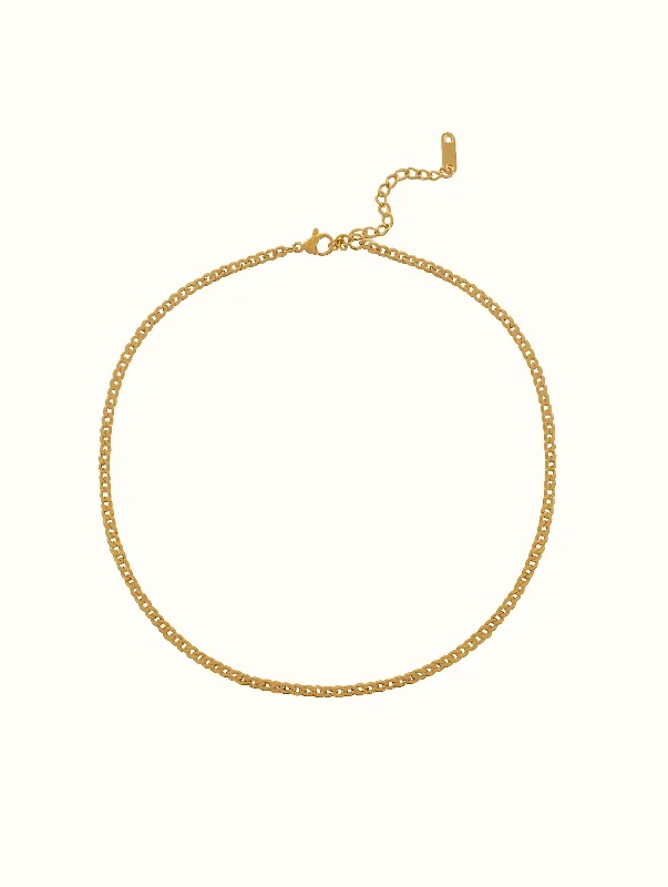 gold-plated figaro chain Thin Cuban Chain Choker