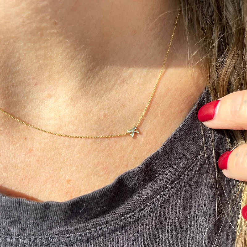 birthstone necklace for mom TINIEST INITIAL NECKLACE