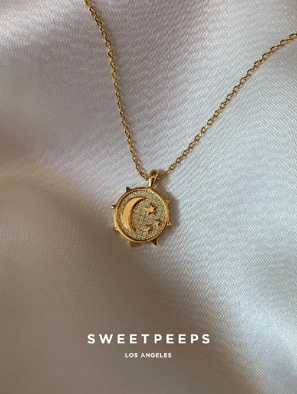 classic pearl strand necklace To The Moon Pendant Necklace (TM)