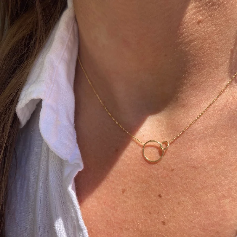 handcrafted beaded hoop earrings INTERLOCKING FOREVER NECKLACE