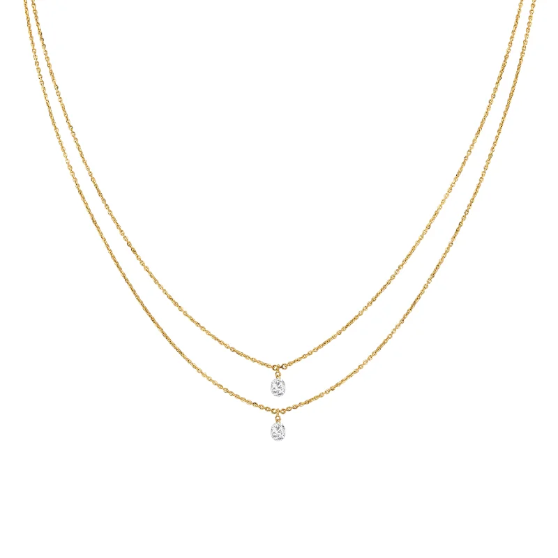 aquamarine birthstone necklace March Toi Et Moi Diamond Necklace