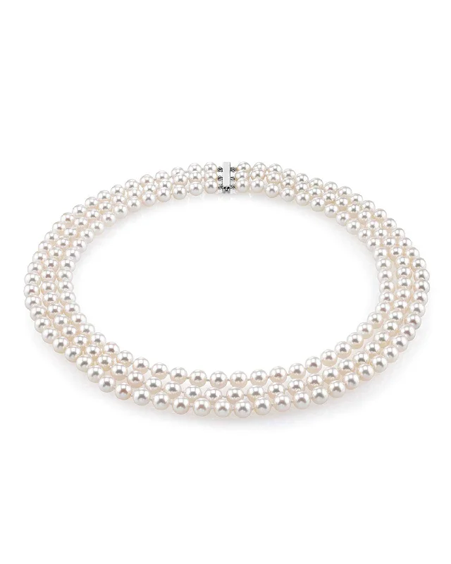gold moonstone cocktail ring Triple Strand White Freshwater Pearl Necklace