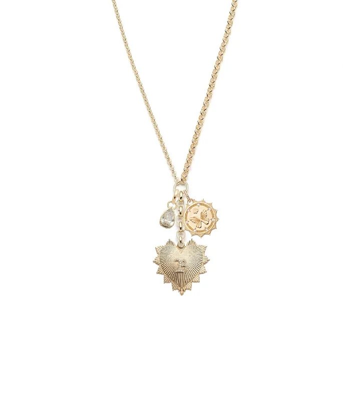 statement gemstone necklace handmade True Love & Reverie : Heavy Mixed Belcher Story