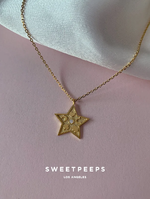 natural amethyst necklace Universal Star Necklace