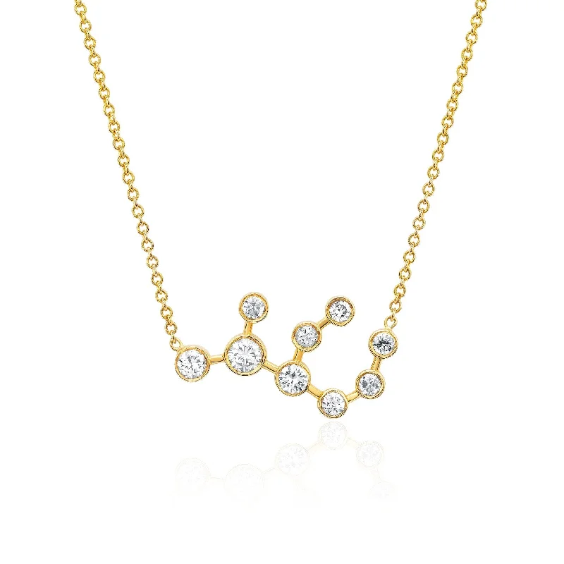 minimalist chain anklet gold Virgo Constellation Necklace | Ready to Ship