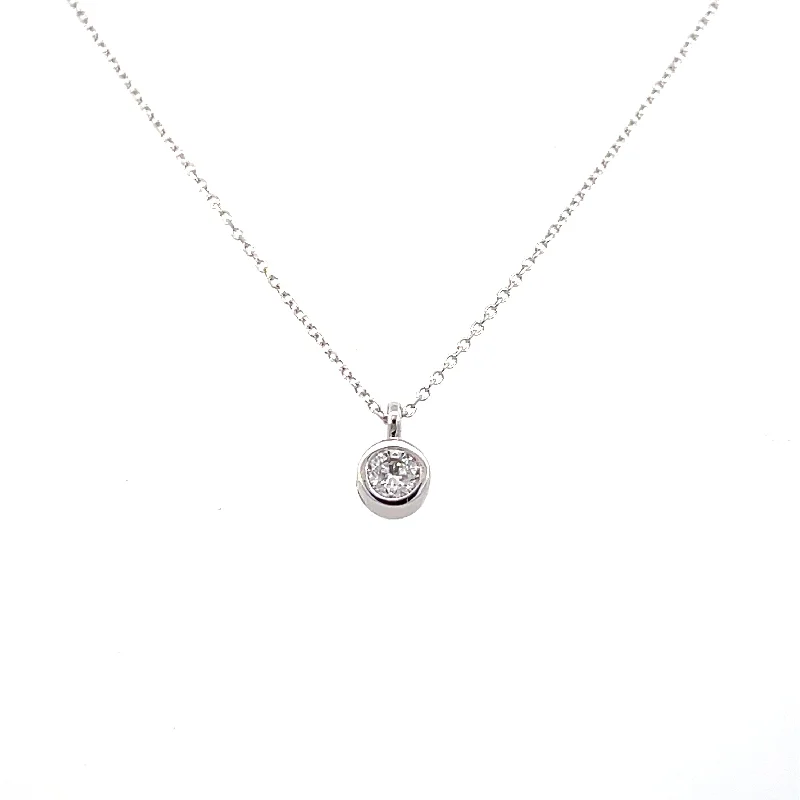 real tourmaline birthstone ring White Gold Bezel Set Diamond Pendant