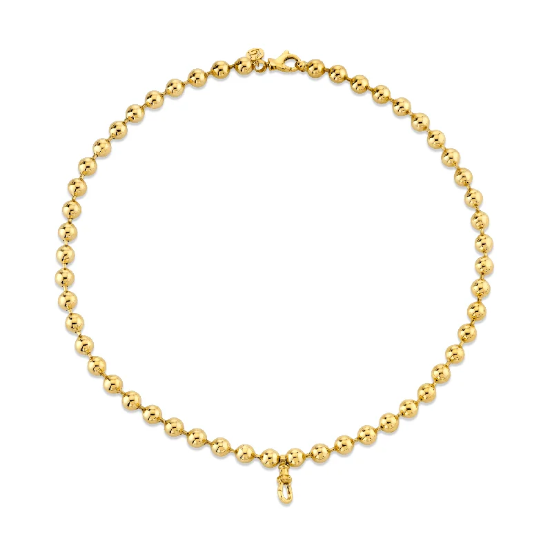 modern hexagon stud earrings Orb Charm Chain