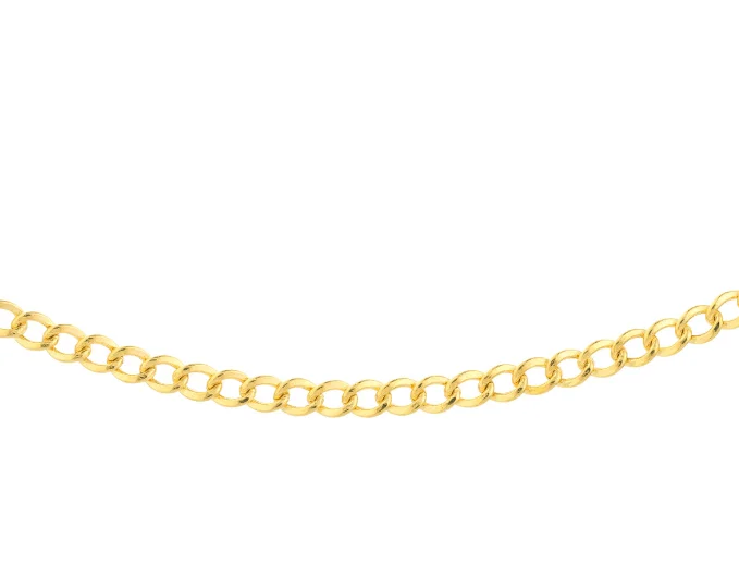 chunky gold chain necklace 14K Yellow Gold Curb Adjustable Choker Necklace