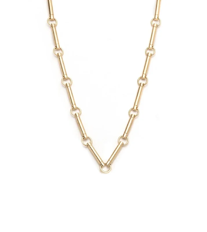 silver infinity knot ring 16" Yellow Gold Element Chain Choker