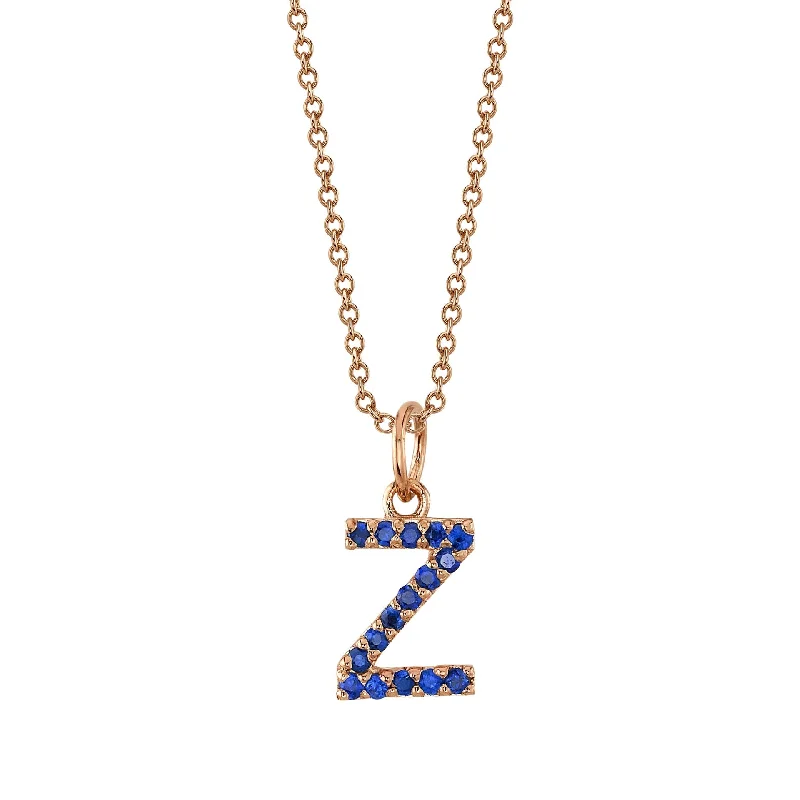 bold gothic vampire ring Z Initial Birthstone Charm Necklace